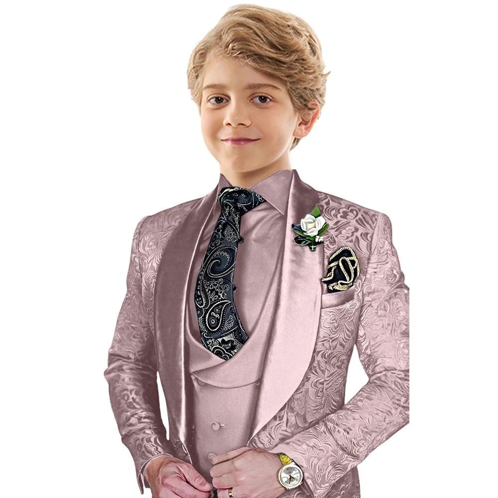 Txjojn – ensemble de costume Jacquard pour garçons, 3 pièces, tenue porteur d'anneau de mariage, bea