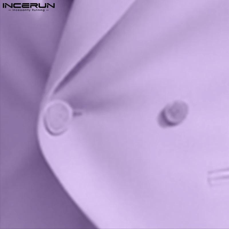 INCERUN hommes Blazer gilets fleur décoration revers sans manches gilets irréguliers hommes Streetwe