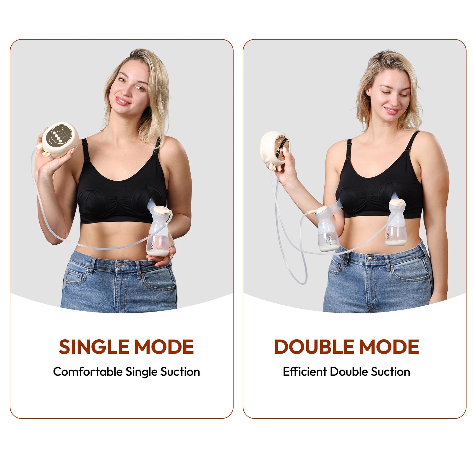 NCVI Double tire-lait électrique avec 4 Modes 9 niveaux, pièces à brides de 24mm, anti-déversement, 