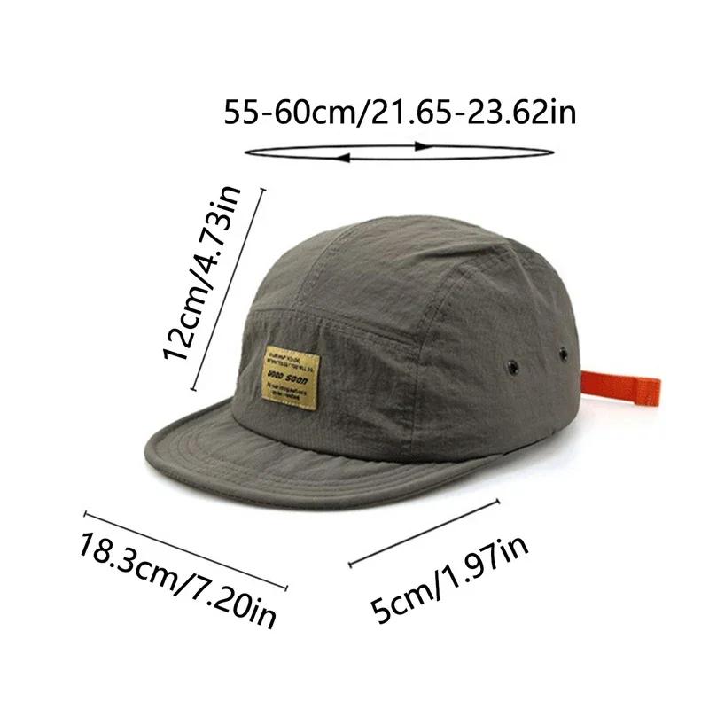 Casquette de Baseball à 5 panneaux, à la mode, à rabat, à séchage rapide, à bords plats, pour hommes