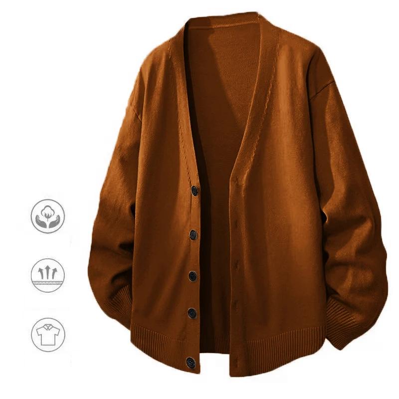 Jeu d'animaux hommes col en V Cardigan chandails bouton décontracté hommes chemisier froid tricots e