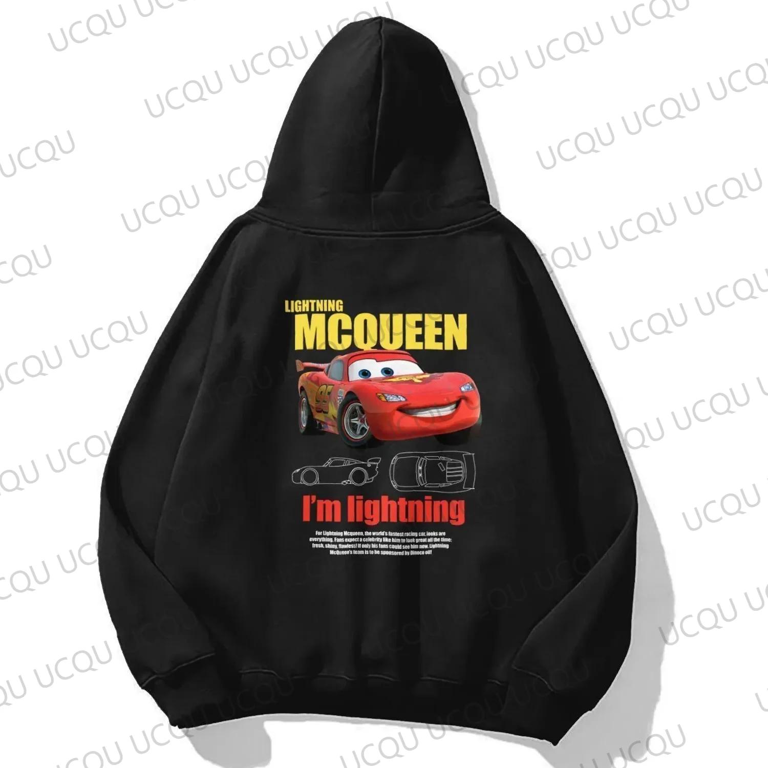 Sweat-shirt Cars Lightning McQueen & Sally pour couple - Vêtements assortis été 2025 en coton