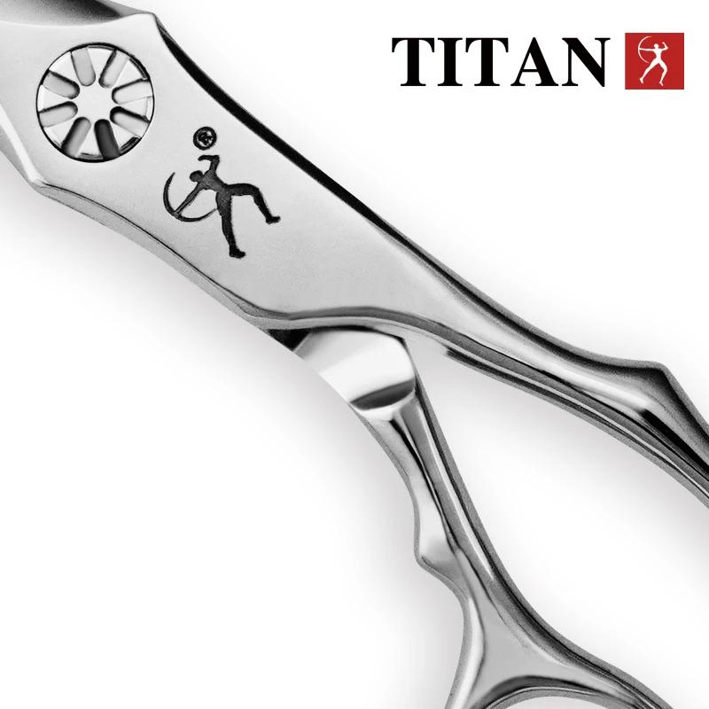 Titan ciseaux à cheveux en acier vg10, fait à la main sharp ciseaux