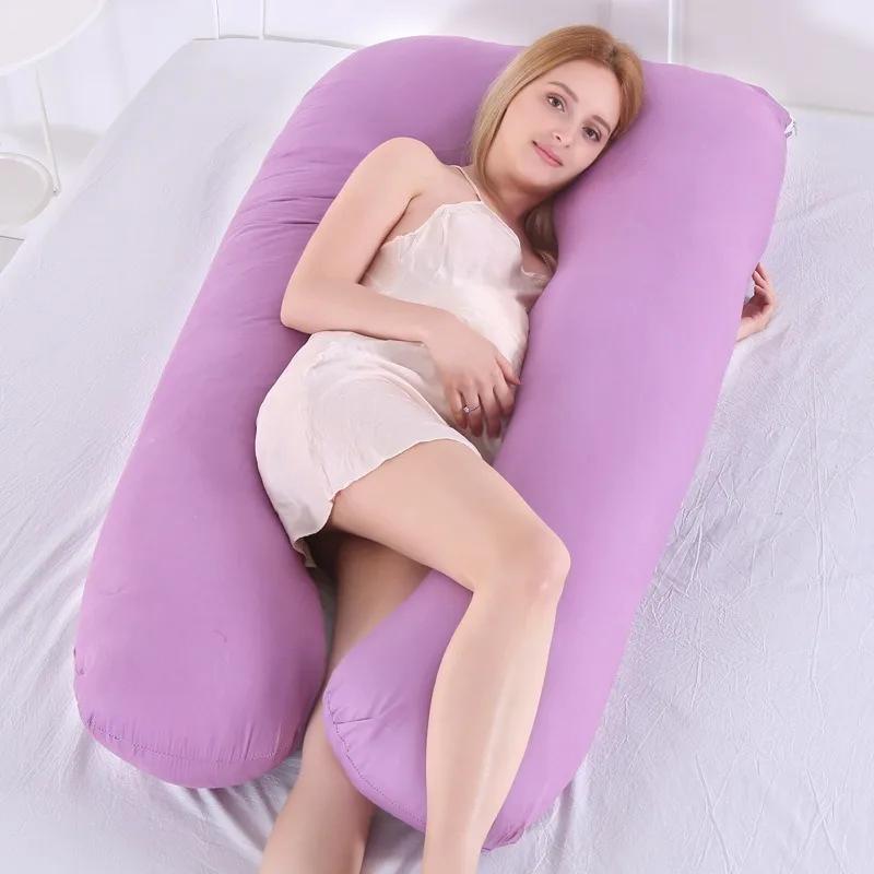 Oreiller de maternité en coton en forme de U, coussin de soutien dorsal multifonctionnel, soutien lo