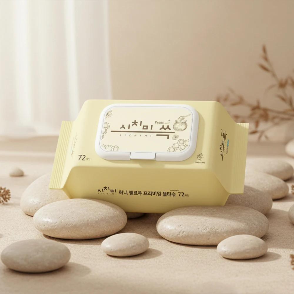 Lingettes bébé Shicimi Honey Wet Premium 72 paquets - Gouture EWG qualité tout vert pour peau sensible
