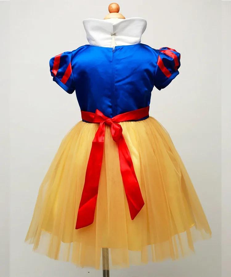 Déguisement de princesse blanche-neige pour enfants filles, Costume d'halloween avec Cape, vêtements