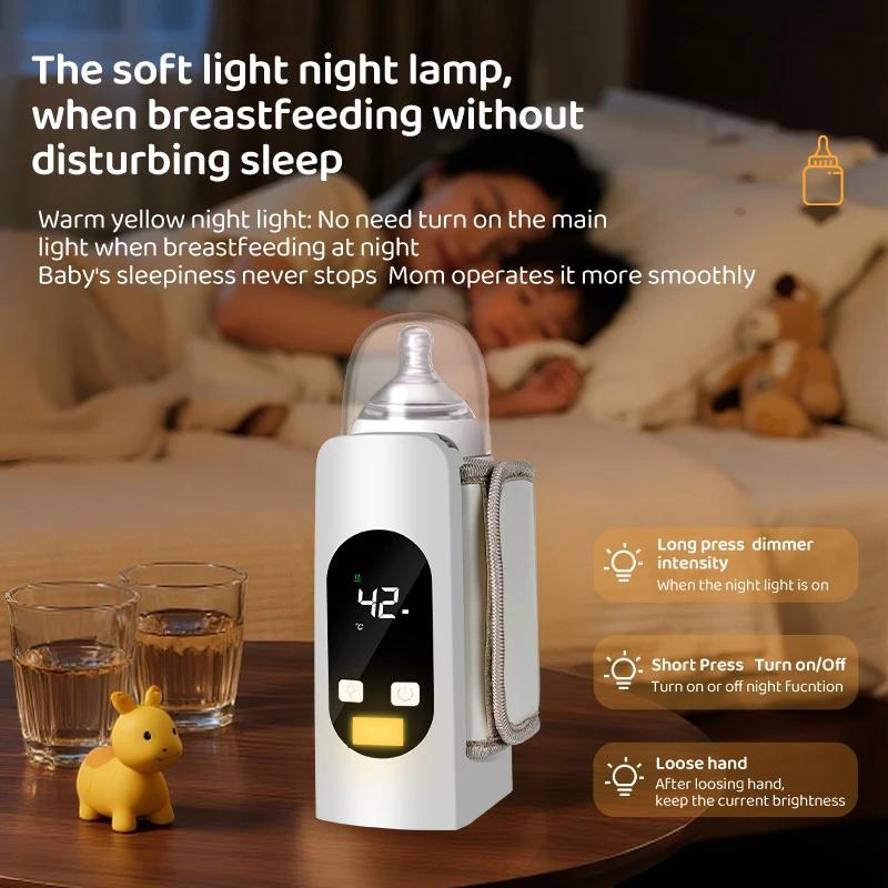Chauffe-biberon portable de haute qualité avec contrôle de la température, chauffe-lait sans fil, ch