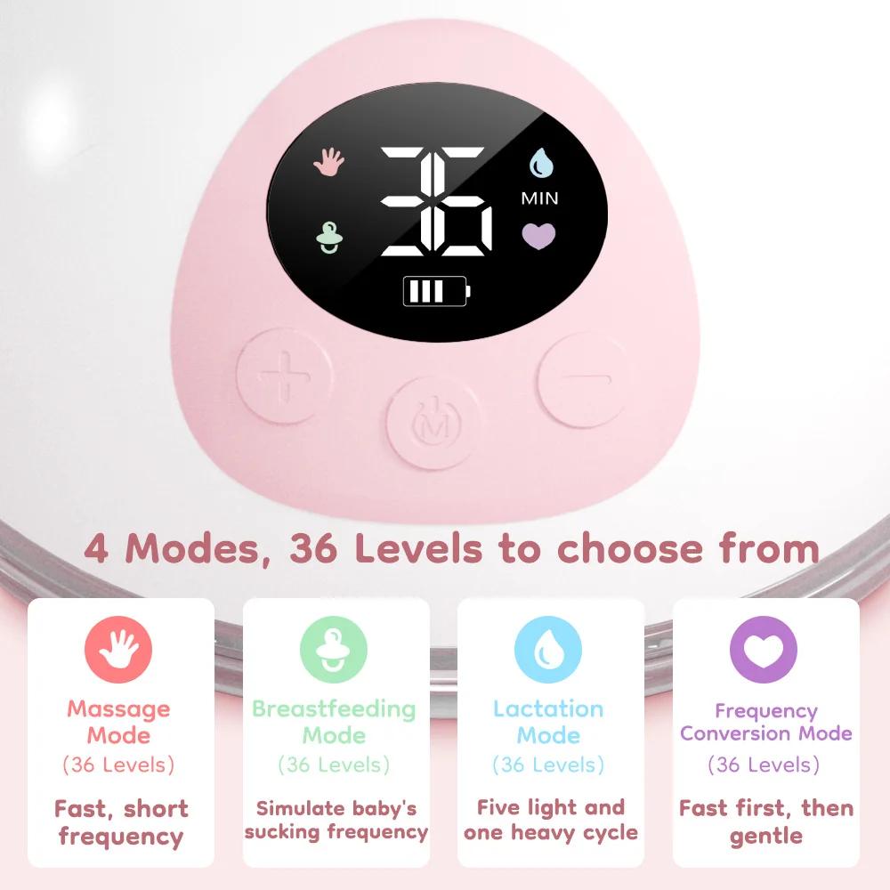 MAMIJOY EB50 tire-lait électrique portable 4 Modes 36 niveaux d'aspiration silencieux mains libres c
