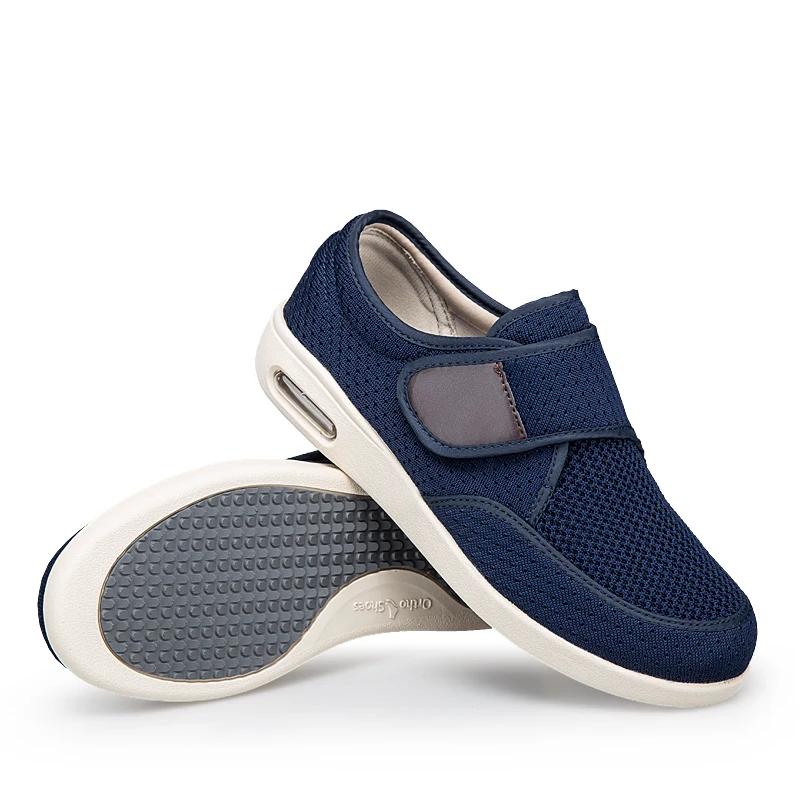 Chaussures pour diabétiques réglables pour hommes, orthopédiques pour personnes âgées, pieds gonflés
