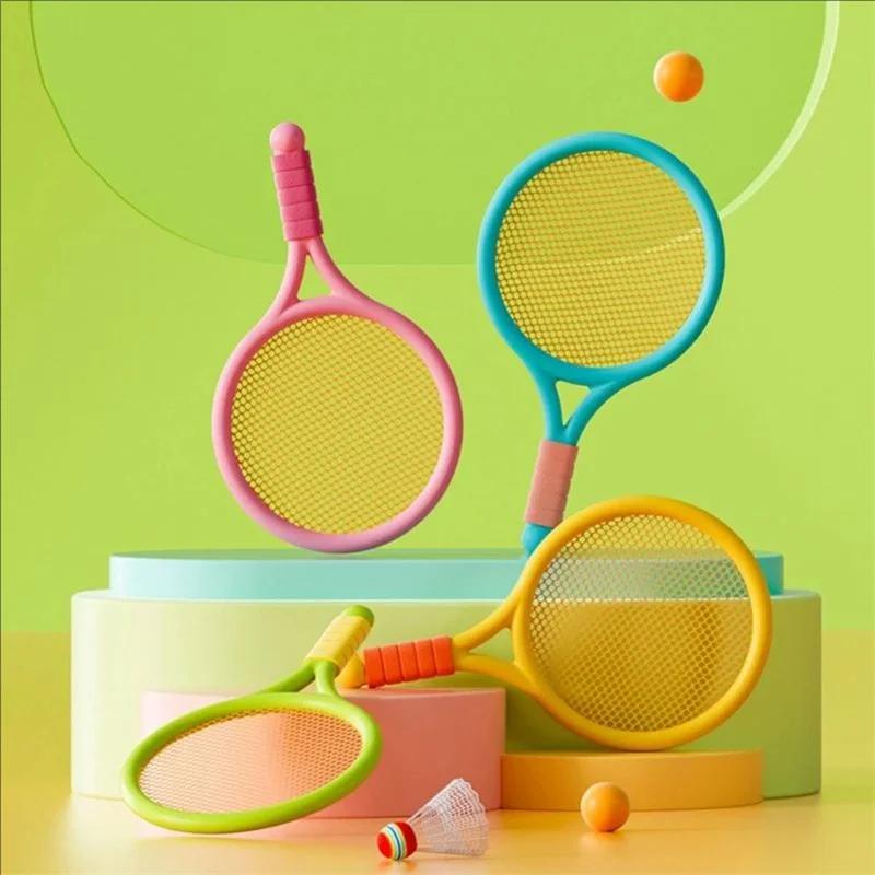 Raquette de tennis de badminton pour enfants, exercice, capacité de réaction, réversible, famille, e