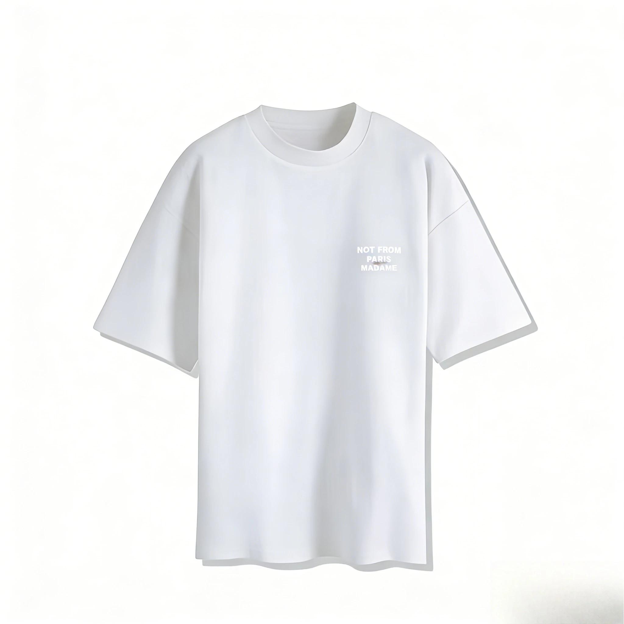 T-shirt d'été noir à manches courtes Paris 2026 – Style décontracté, col rond, imprimé, coupe ample,