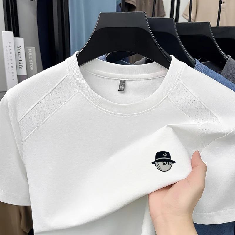 T-shirt à manches courtes col rond pour homme, design haut de gamme, nouveau, été, séchage rapide, i
