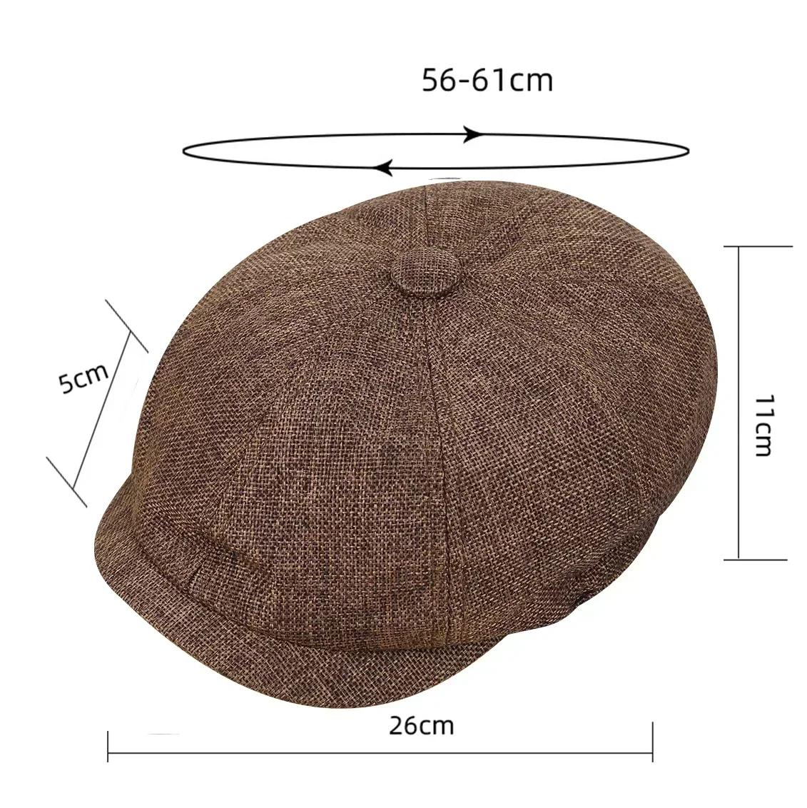 Chapeau classique pour hommes casquettes Vintage rétro Tweed Peaky Blinders béret chapeau casquette 