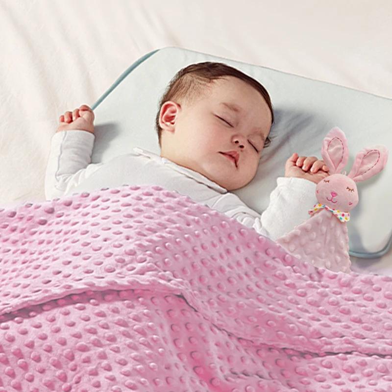 Couverture bébé personnalisée avec nom en peluche douce - Idéale poussette, cadeau nouveau-né