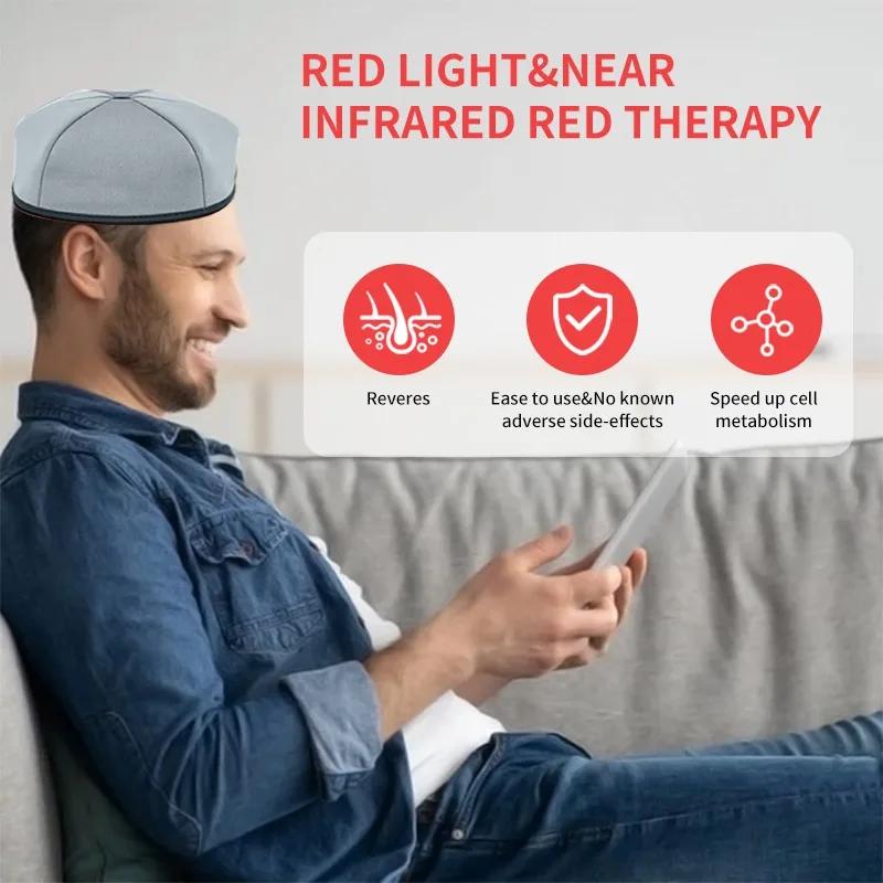 Dispositif de thérapie par la lumière rouge, casque de traitement LED proche infrarouge pour la croi