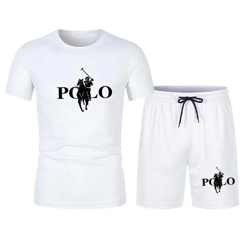 Ensemble de sport décontracté tendance été 2026 pour homme, t-shirt en maille style urbain