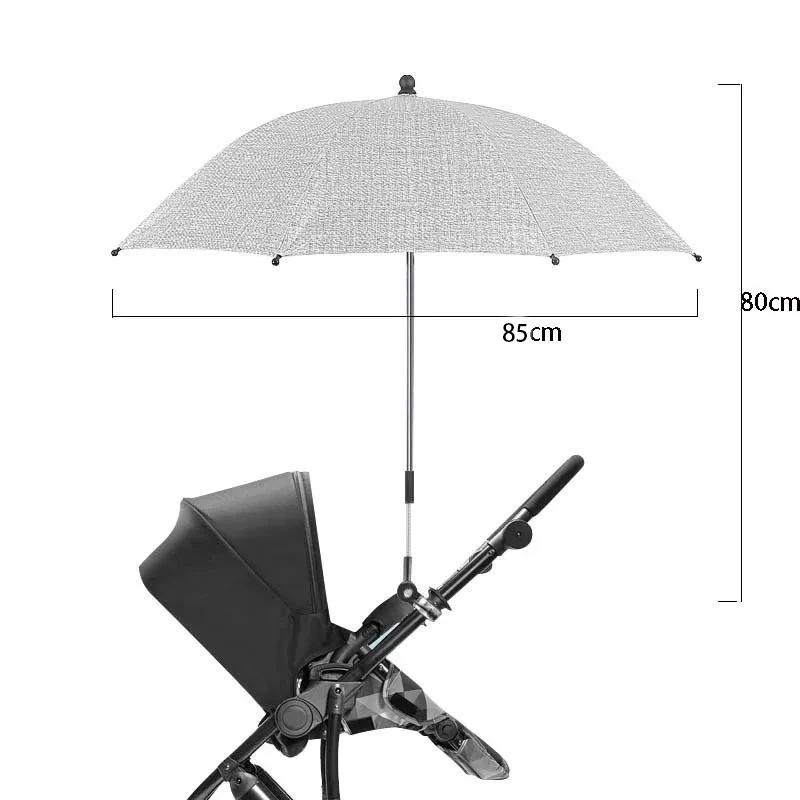Parapluie pliant poussette bébé protection UV pluie soleil parasol universel réglable 360°