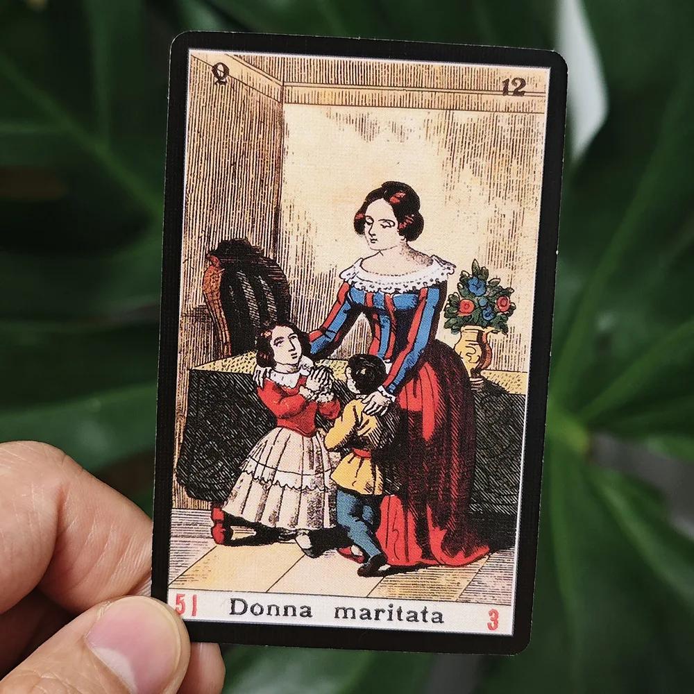 Cartes Oracle Sibyl 3,5*2,4 pouces Jeu de cartes Oracle quotidien Jeu de cartes italien Sibilla 52 p