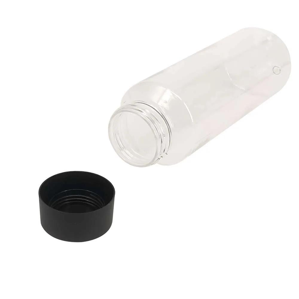 Paquet de 24 bouteilles de jus en plastique PET transparent de 10OZ avec couvercles noirs, bouteille