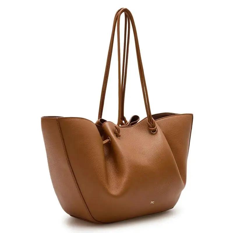 Sac fourre-tout PG pour femme, sac à main de luxe en cuir grainé, sac à bandoulière grande capacité,