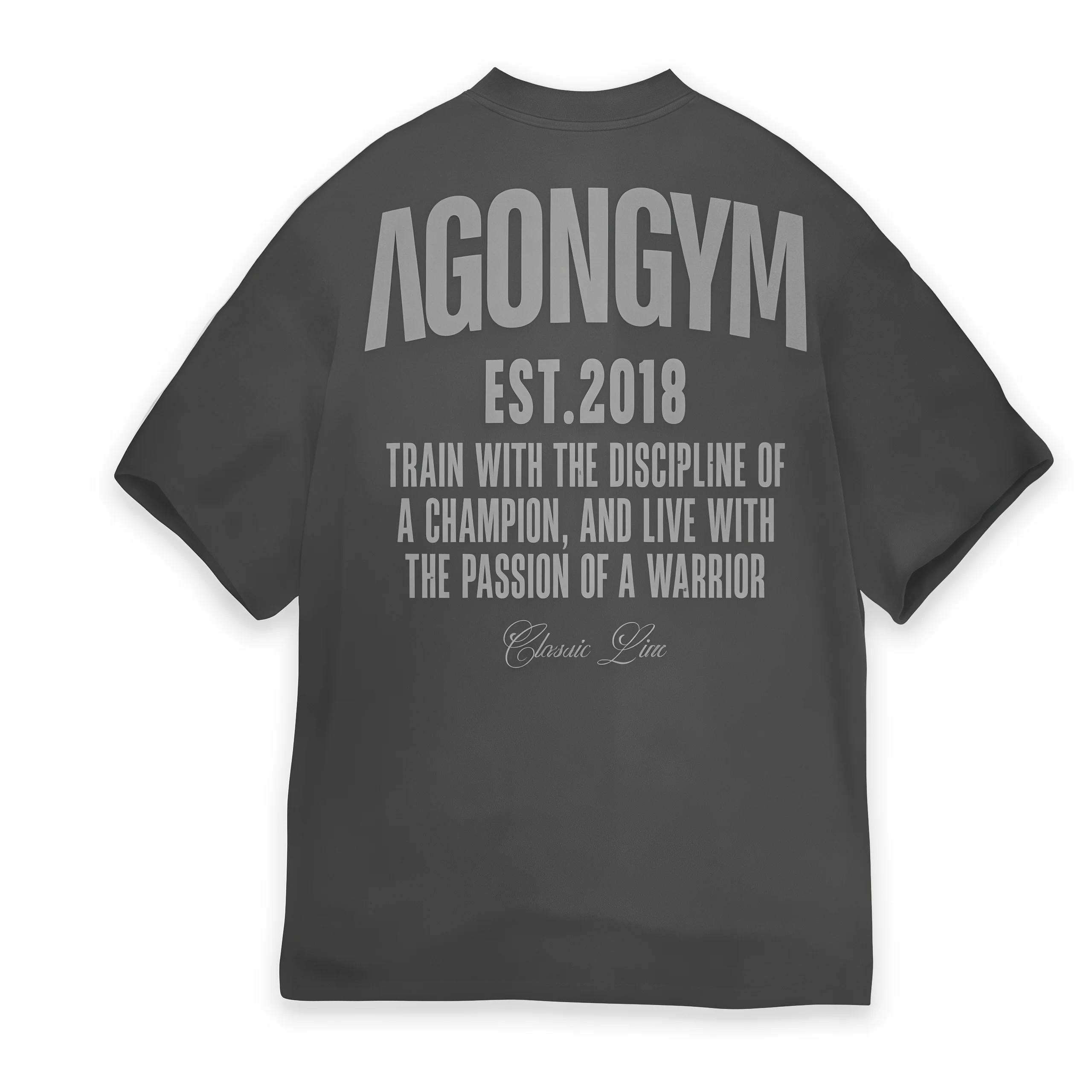 AGONGYM nouvelle tendance de la mode hommes T-shirt sport coton manches courtes chemises amples musc