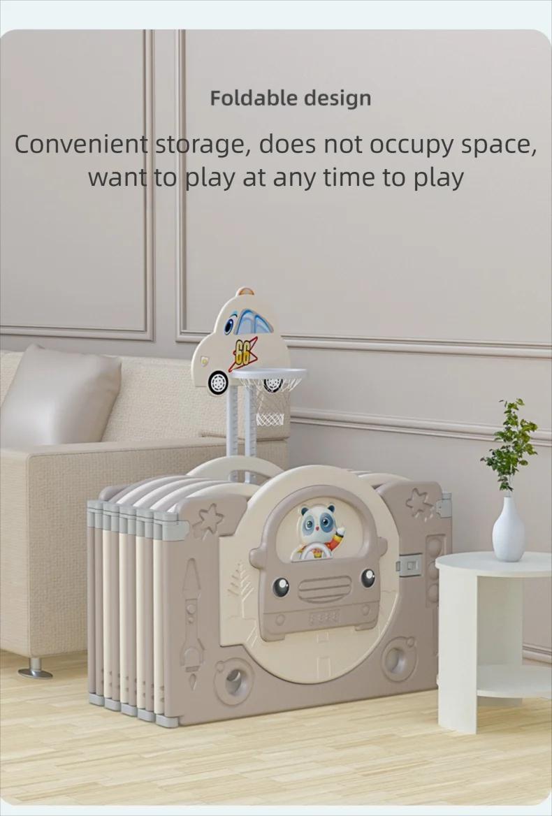 Parc pour bébé rempli d'aventure : thème astronaute, clôture pliable avec volant et cerceaux de spor
