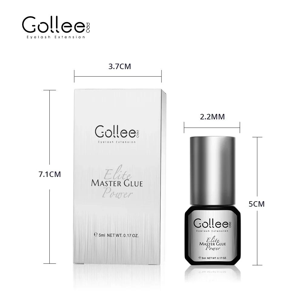 GOLLEE-Colle pour extensions de cils 0.5s, 10 pièces, étanches, 15ml, vente en gros