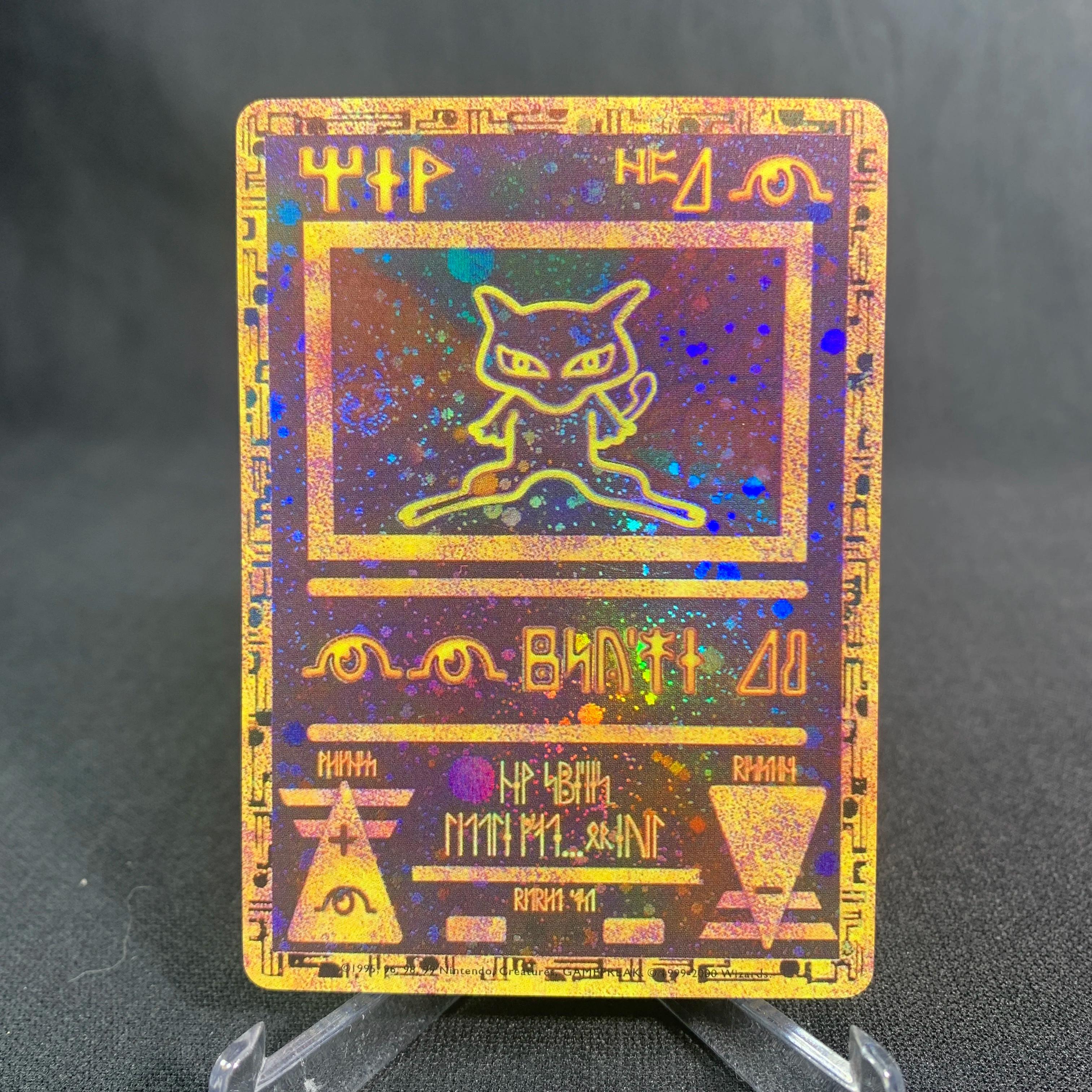 Mew Mewtwo cartes Pokemon brillant Mewtwo holographique Mew Ex GX VMX loisirs Collection Rare cartes