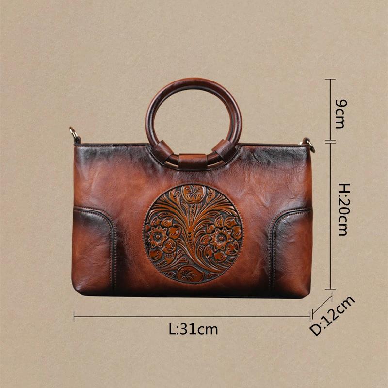 Sac à main rétro en cuir PU pour femme, gaufré, grande capacité, sac messager initié, marron, noir, 