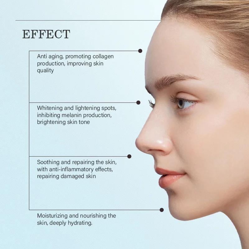 5 flacons de 10 ml de solution rajeunissante pour le visage, hydratante, réparatrice, éclaircissante