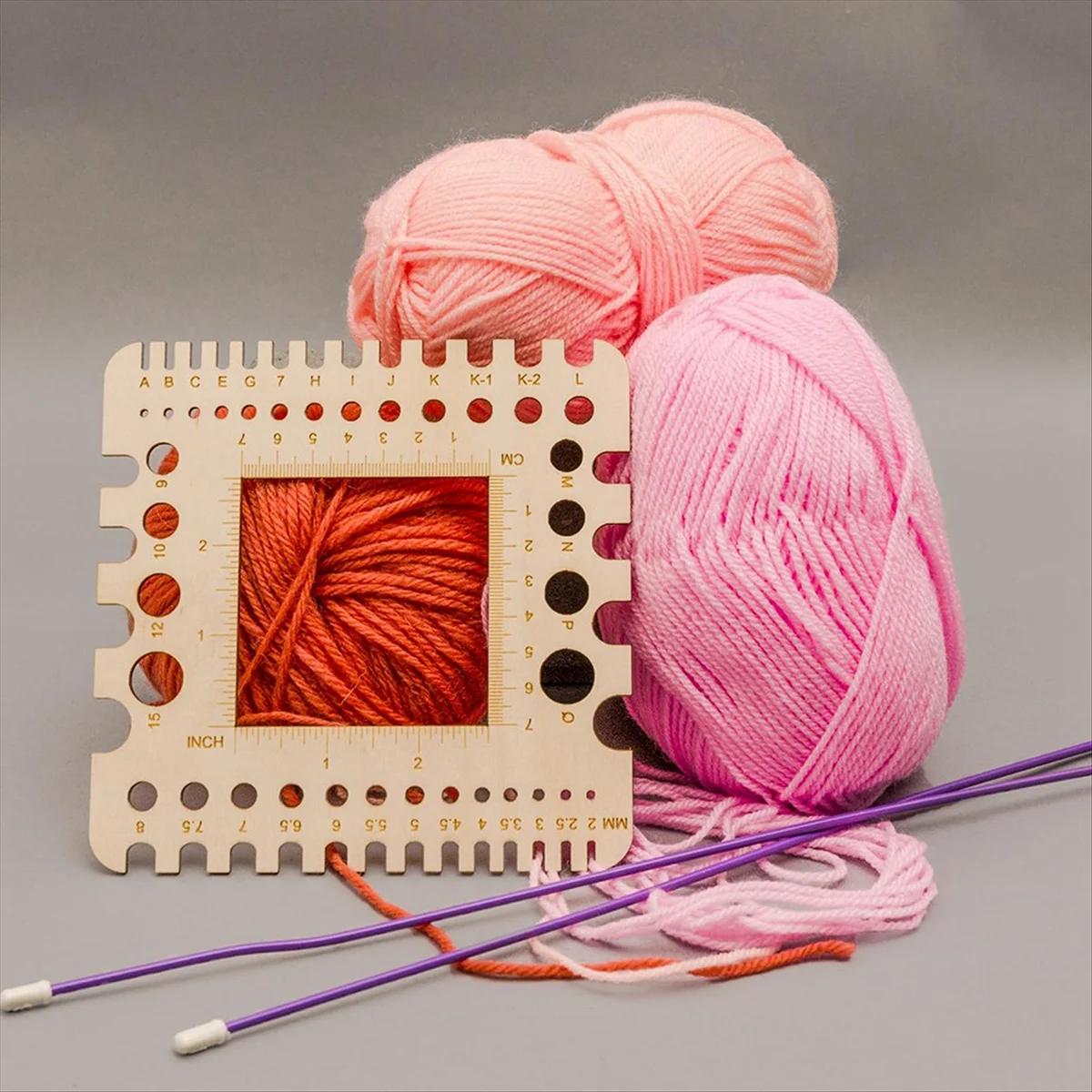 A95I-jauge d'aiguille à tricoter, règle de jauge de tricot, crochets, règle de fil et d'échantillons