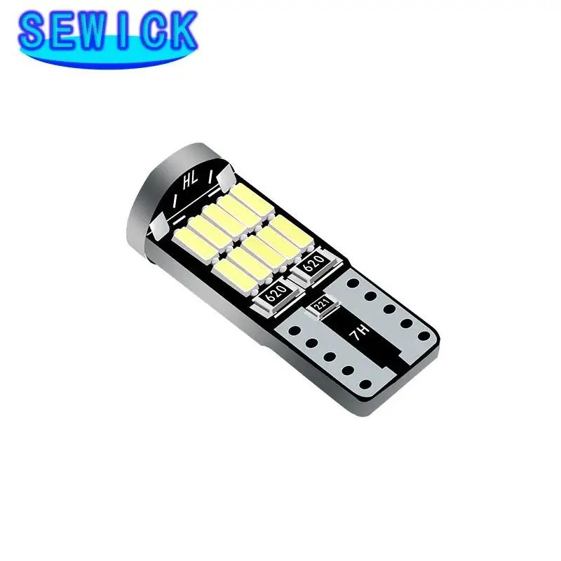 100 pièces T10 W5W 194 501 Led Canbus sans erreur voiture intérieur lumière T10 26SMD 4014 puce blan