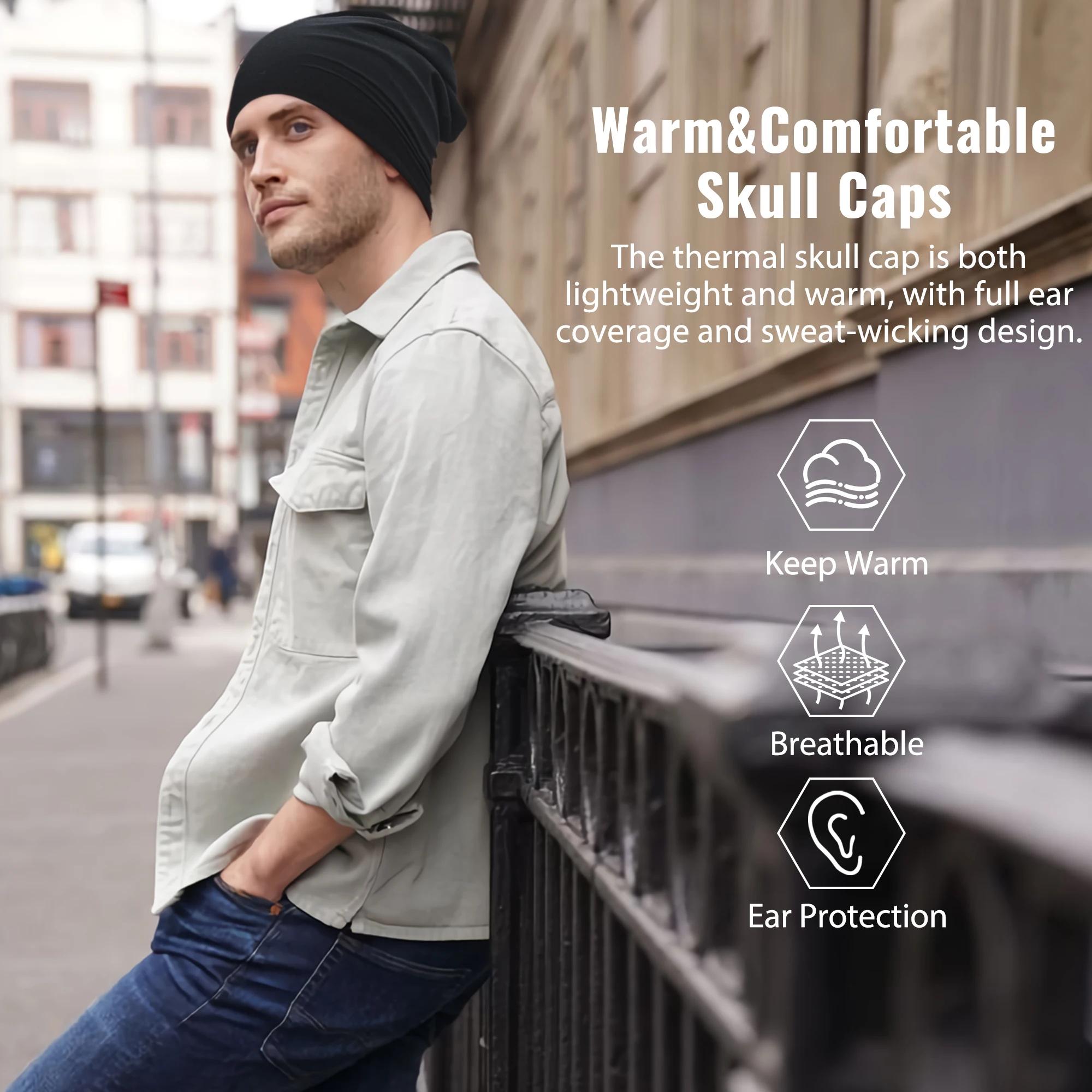 Bonnet Unisexe en Tissu Uni - Bonnet Doux et Léger pour l'Hiver, Chaud pour Hommes et Femmes, Hip-Ho