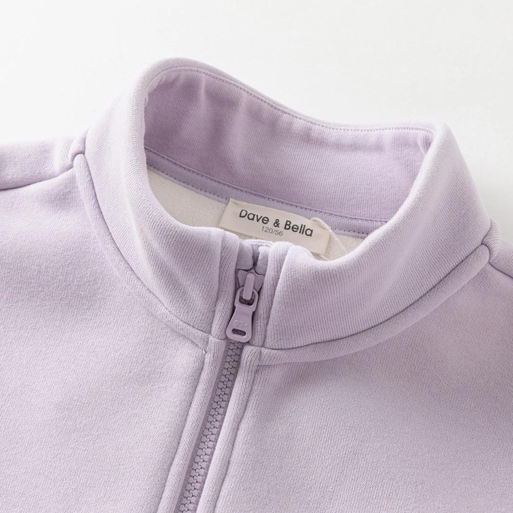 Dave Bella filles hiver automne tricoté velours épaissir veste manteau pour enfants décontracté vête
