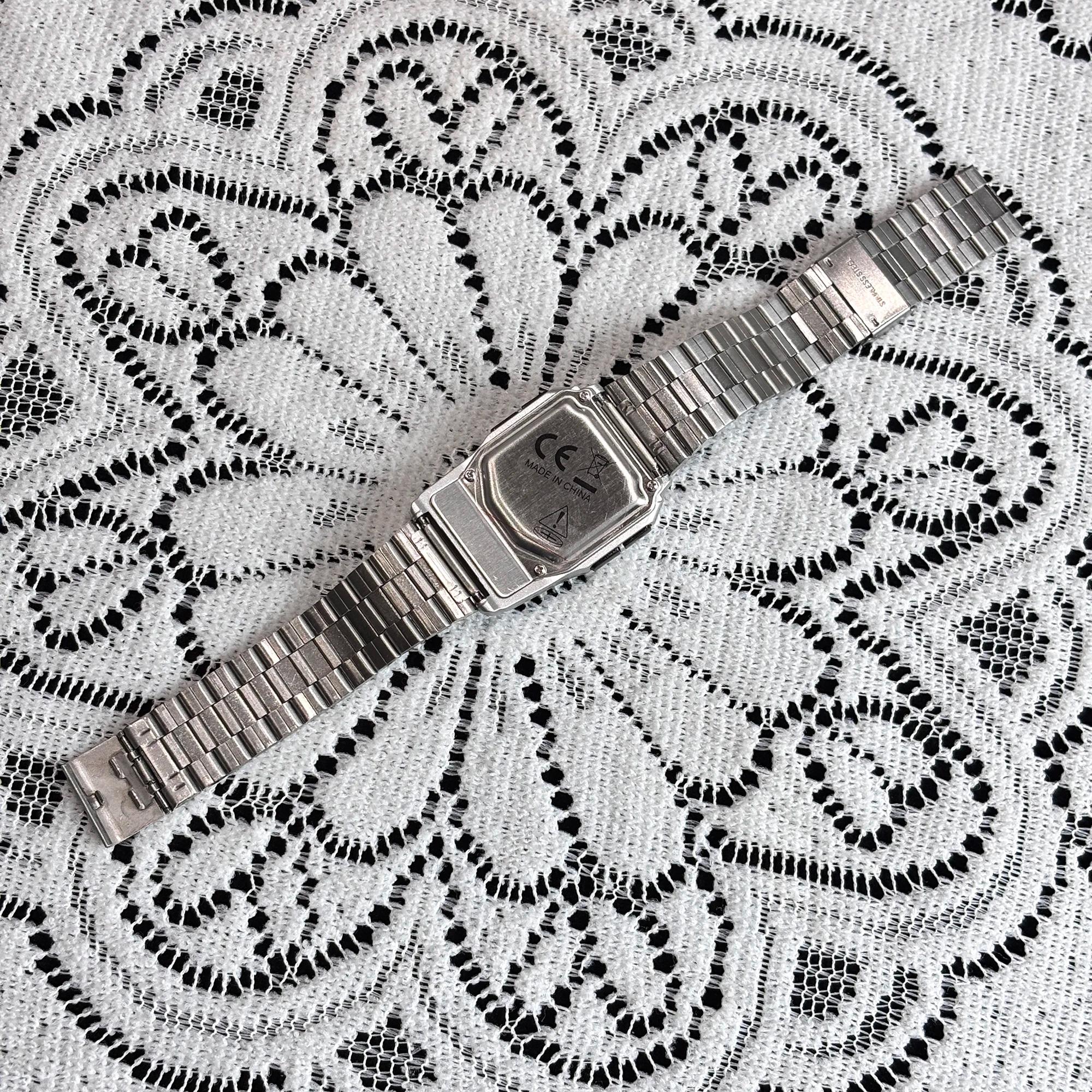 Montres en alliage d'acier inoxydable pour hommes, montres de luxe avec calculatrice, montres LED mu