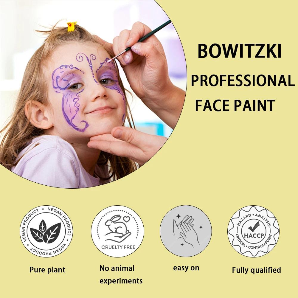 Bowitzki Kit de peinture pour le visage professionnel pour enfants adultes ensemble de peinture pour