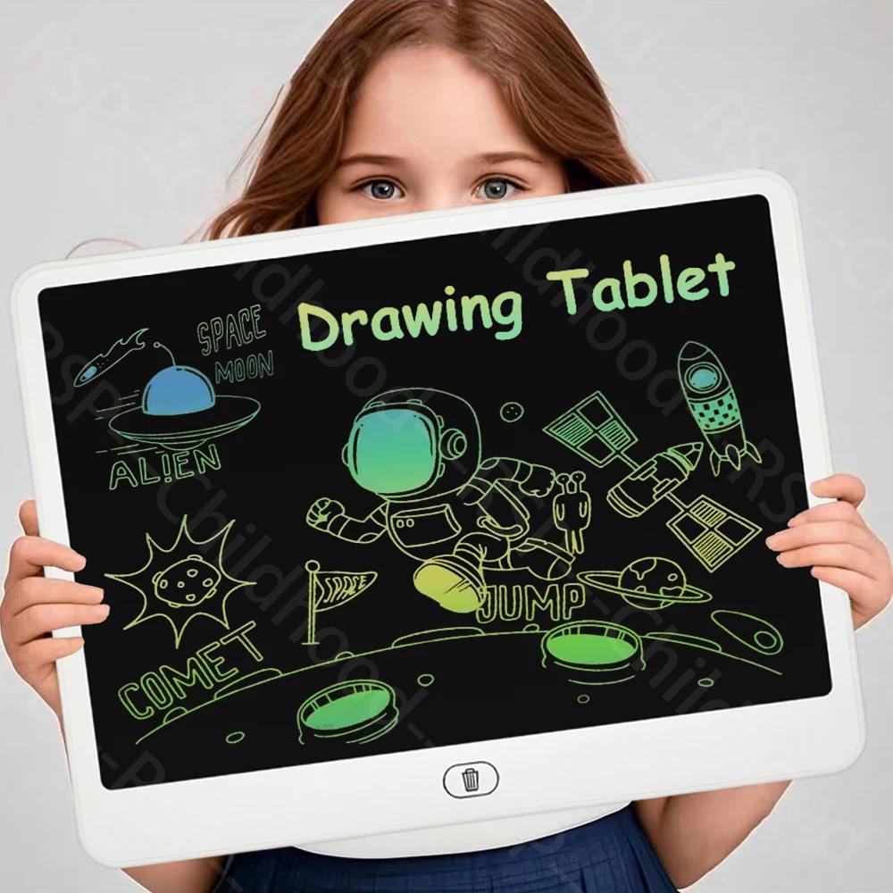 Tablette à dessin LCD 11/13/16 pouces, tableau d'écriture pour enfants, peinture Doodle, tampons d'é