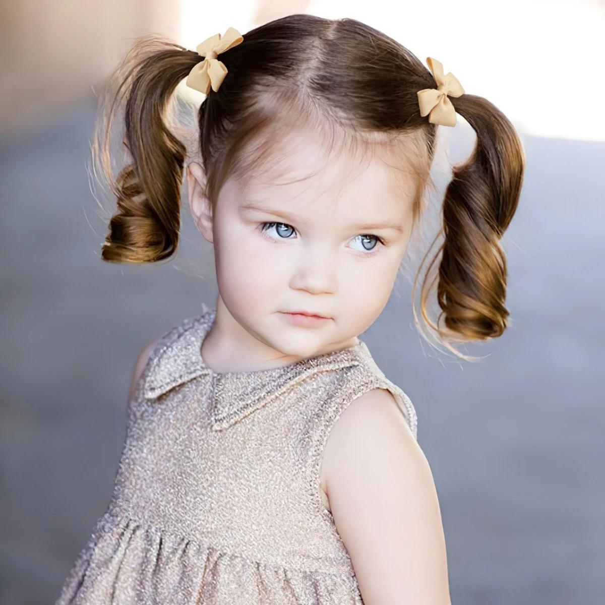 20/40/50 pièces de nœuds pour cheveux en ruban gros-grain de 2 pouces, élastiques à cheveux, attache