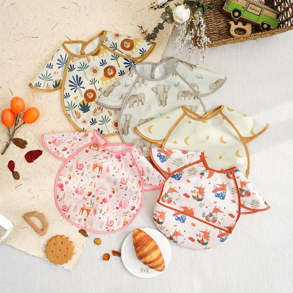Bavoirs réutilisables Elinfant imperméables - Design de mode mignon pour l'alimentation des bébés et enfants