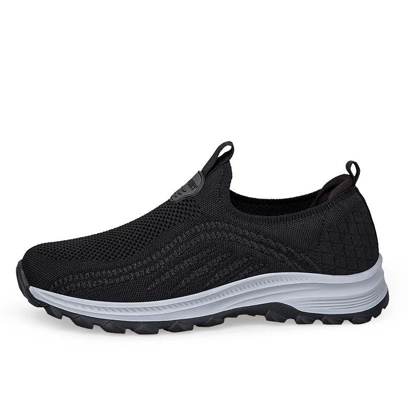 Chaussures à enfiler pour hommes, baskets décontractées, sport, marche, semelles souples, légères et