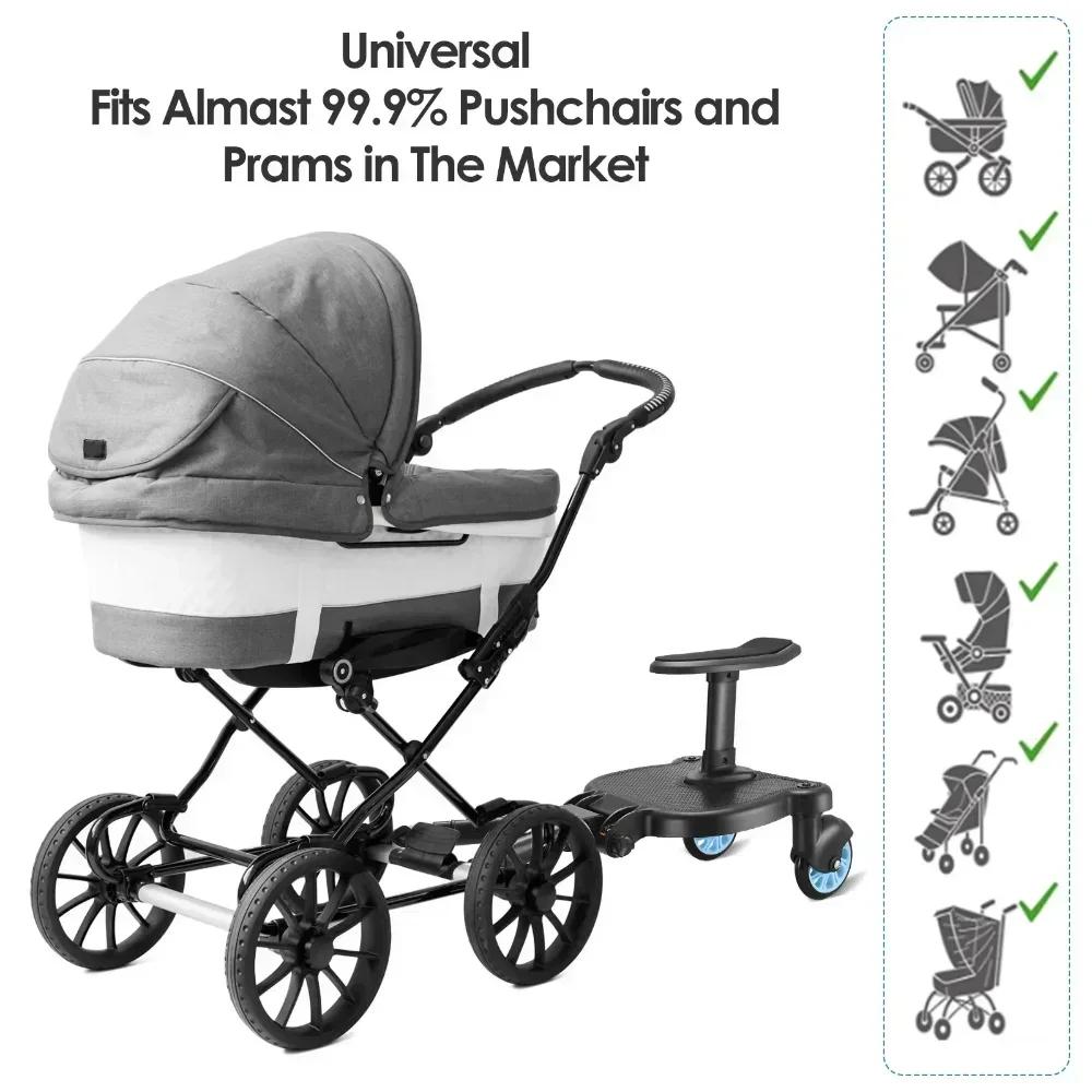 Adaptateur de pédale de poussette pour enfants, voiture stable à quatre roues, accessoires de pousse