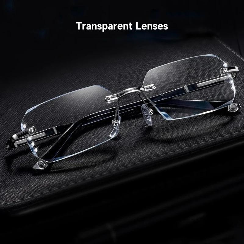 Mode diamant Anti-lumière bleue lunettes de lecture femme homme lunettes sans monture bloquant la Pr