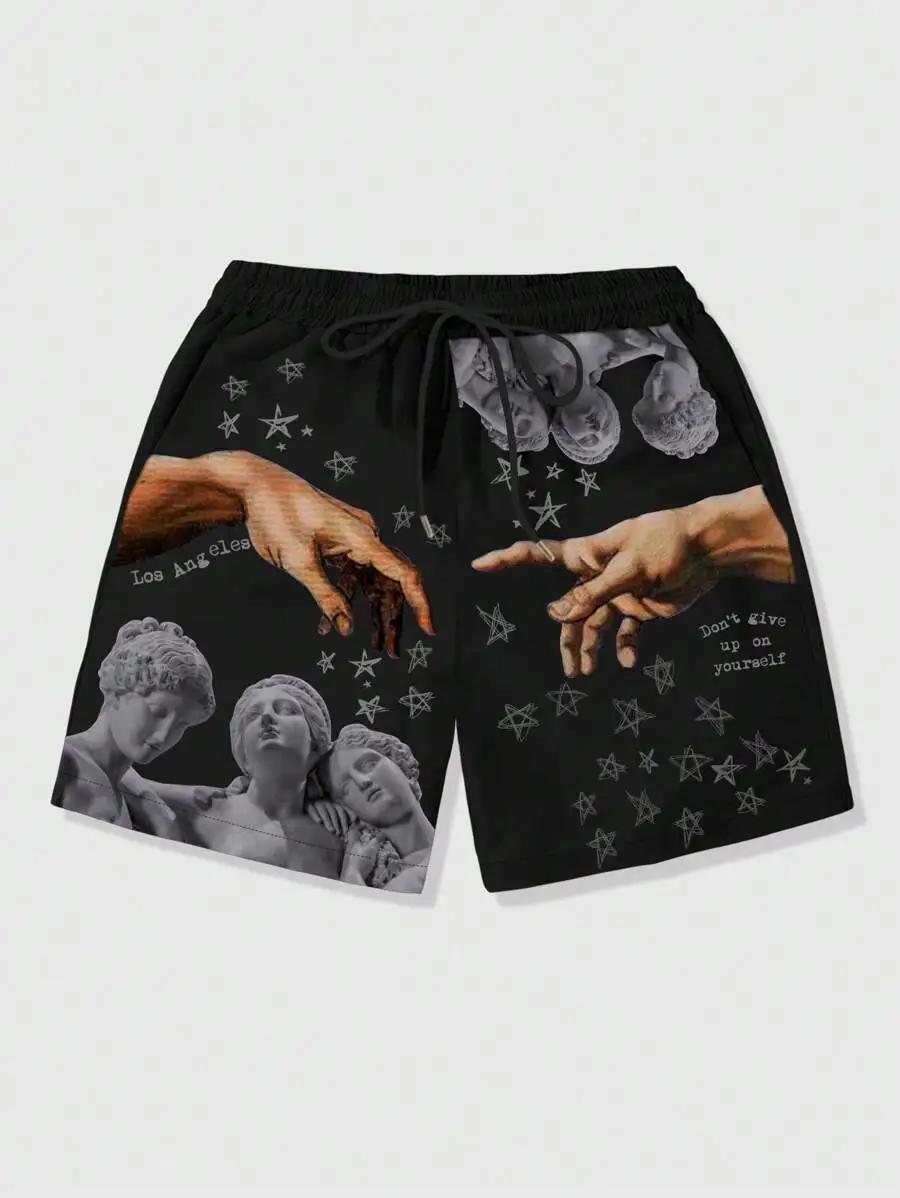 Short de sport à séchage rapide pour homme, impression 3D, impression de sculpture décontractée, sho