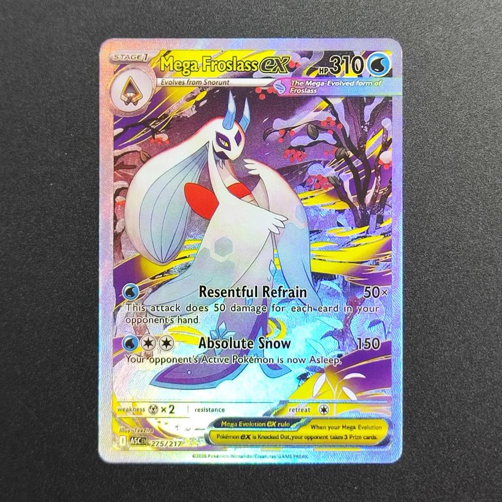 Carte Pokémon Proxy 2025 EN MEGA Gengar EX ASC 284-217 SAR Super Rare, Carte de Collection Unique, C