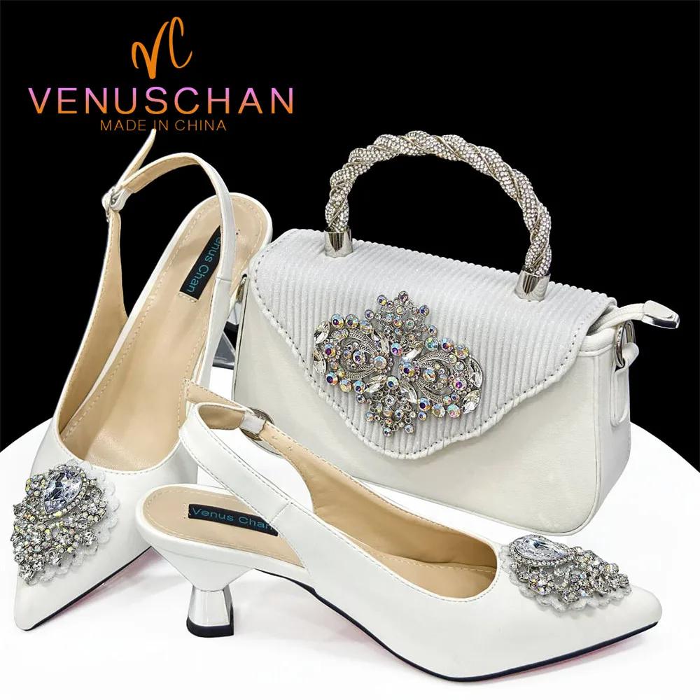 Venus Chan-Chaussures de Mariage à Talons Hauts pour Femme, Parka Jolie tue, Strass de Documents Bla