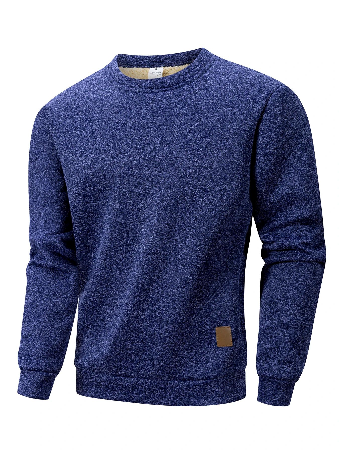 Sweat-shirt chaud doublé polaire pour homme, pull décontracté, à la mode, à manches longues, à capuc