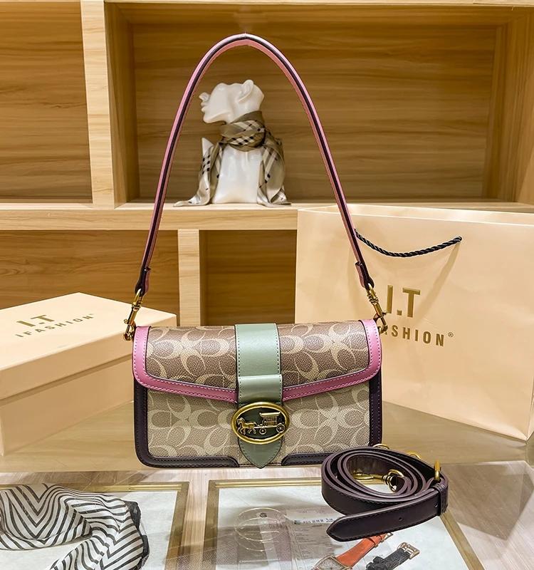 Sac à main pour femmes, nouvelle collection automne/hiver 2021, sac sous les bras de couleur contras