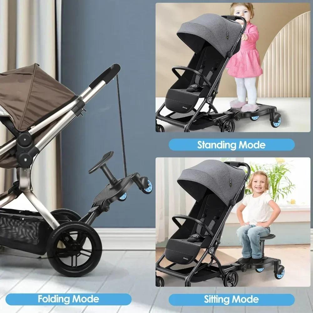 Adaptateur de pédale de poussette pour enfants, voiture stable à quatre roues, accessoires de pousse