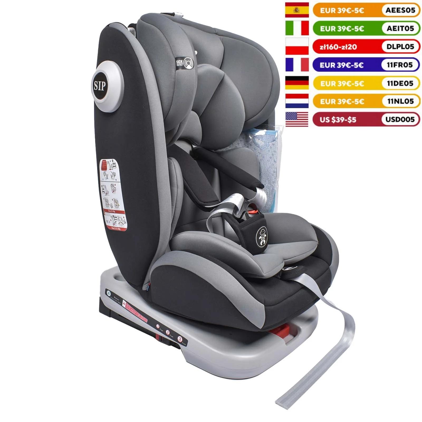 AP01 KL005 Siège auto enfant 360 °   Ceinture rotative 5 points 9-36kg 0 -12 ans Siège de sécurité e
