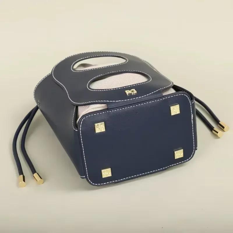 Sac à bandoulière PG pour femme, design ajouré avec cordon de serrage, rétro, polyvalent, haut de ga